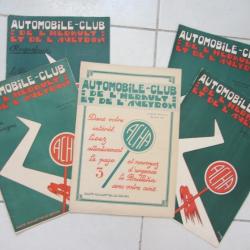 Lot de revues Automobile club 1936/1938