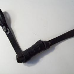 militaria ww1 dragonne cuir noir pour revolver 1873/1892  14/18 poilu
