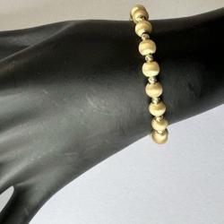 Magnifique bracelet neuf en or 18 Carats - perles en or