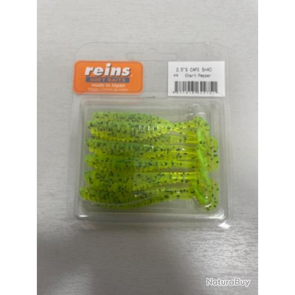 !! LEURRE REINS SCAPE SHAD 2.5' COL CHART PEPPER