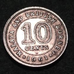 piece de 10 cent 1961 Elizabeth II MALAYA