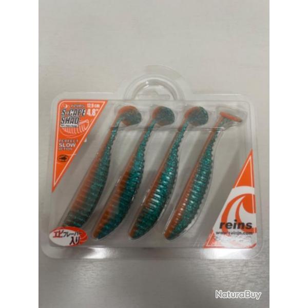 !! LEURRE REINS SCAPE SHAD 4.8' COL STRIKE ORANGE