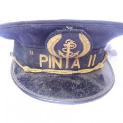 284 ) lot rare casquette d'officier = marine = pinta II