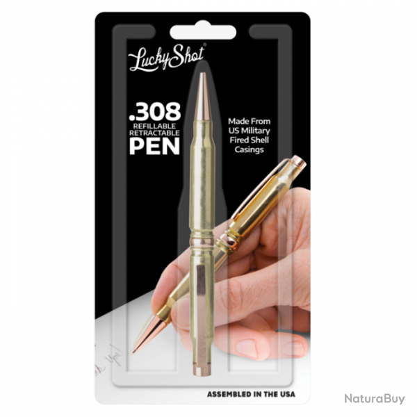 Stylo  bille Rechargeable Lucky Shot C/.308 win - sous blister