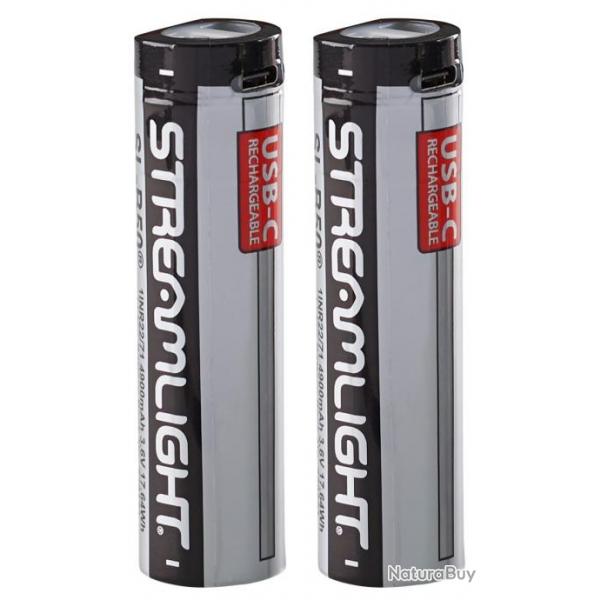 Pack de 2 Batteries Streamlight Sl-B50 Usb-C