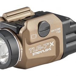 Lampe tactique pour pistolet Streamlight TLR-7 X USB FDE - Switch haut et bas