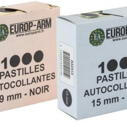 Pastilles autocollantes noires diam. 15 ou 19 mm Diam.15 mm