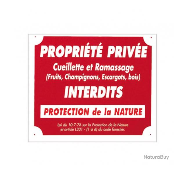 Panneau ''Proprit prive cueillette...'' 30 x 25 cm Akilux