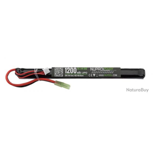 Batterie LiPo 7,4 v 1200 mah slim stick 20 c