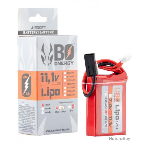 1 stick batterie Lipo 3S 11.1V 1200mAh 25C 1 stick - 1200mAh 25C - Mini Tamyia