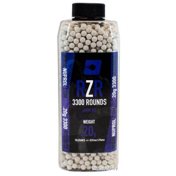 Billes Airsoft 6mm RZR 0.20g bouteille 3500 bbs 0,20g