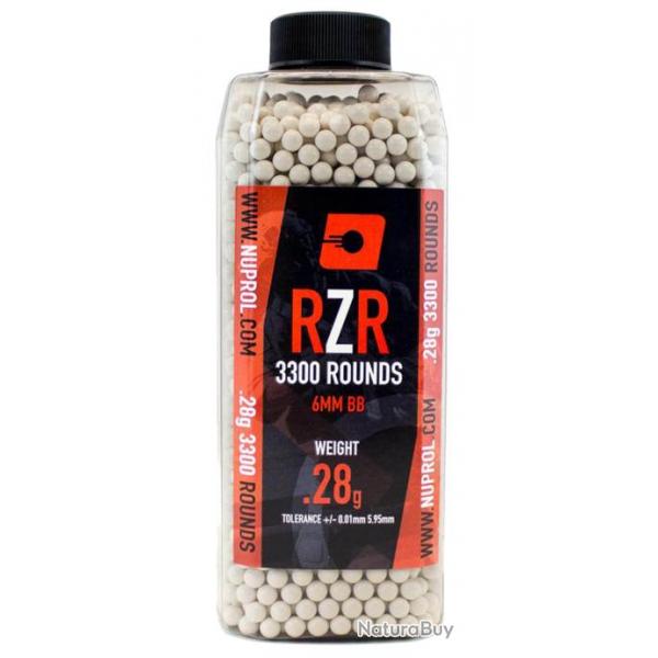 Billes Airsoft 6mm RZR 0.28g bouteille 3500 bbs 0,28g