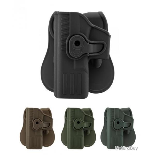 Holster rigide Quick Release pour Glock 17 Gaucher Noir