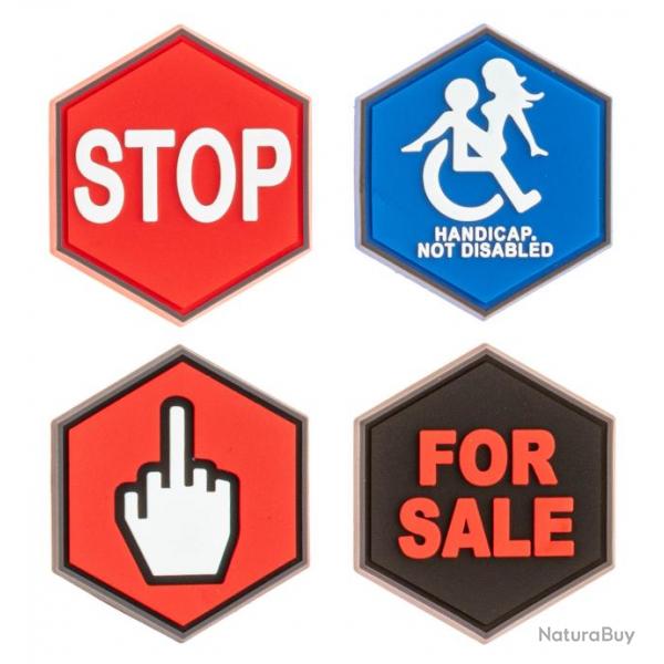 Patch Sentinel Gear PANNEAUX "STOP" BLANC ROUGE