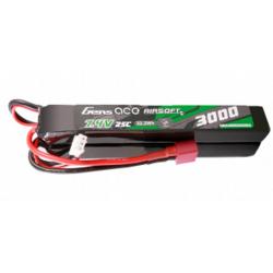 Batterie Lipo 2S 7.4V 3000mAh 25C 2 sticks Genspow 7.4V 3000mah 25C 2 éléments