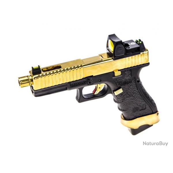 Pistolet Airsoft GBB Vorsk EU7-T Noir & Or Vorsk GBB EU7-T Gold/Black