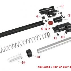 Pièces origine Bloc Hop-up et recoil rod série HX GUIDE RESSORT N°12