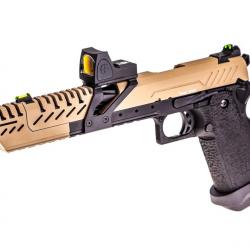 Réplique GBB gaz Hi-Capa TITAN 7 Noir / Tan 1,0J + point rouge BDS TITAN 7 TAN BDS
