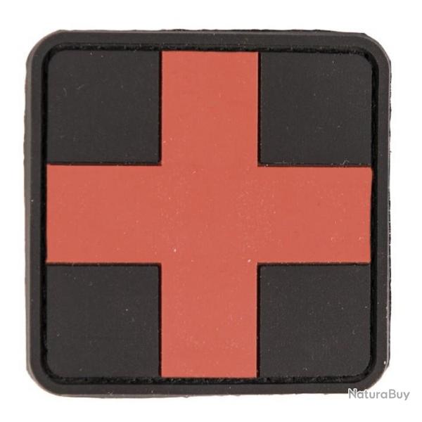 Patch PVC premier secours croix rouge 5.5 x 5.5cm