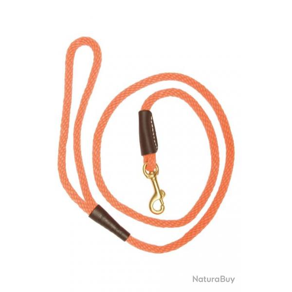 Laisses orange pour chien avec mousqueton Laisse 180 cm - Diamtre 1 cm