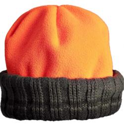 Bonnet Bob Polarfleece réversible vert orange