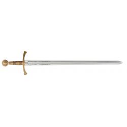 Réplique Denix d'épée médiévale Française EPEE FLEUR DE LYS FOURREAU BLEU 109 CM