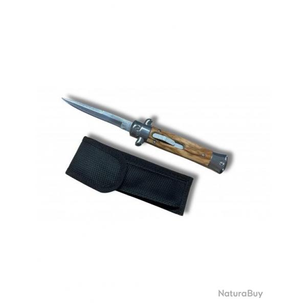 Couteau automatique type Italien manche bois OTF