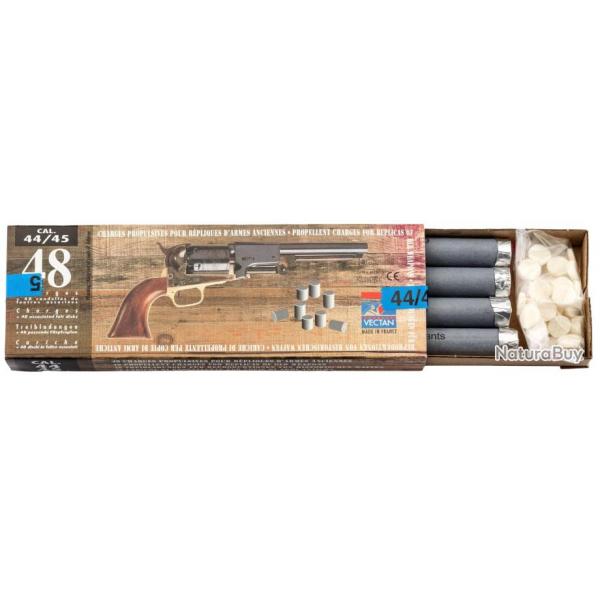 Charges propulsives poudre noire Bote de 48 charges de poudre noire cal. 36