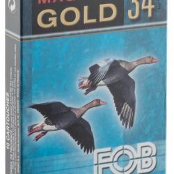 Cartouches Fob Gold 34 Magnum Cal. 20 76 FOB GOLD Magnum Cal. 20 76. culot de 16. 34 gr doré