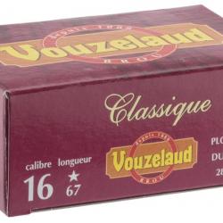 Cartouches Vouzelaud Classique grand culot Cal. 16 67 VOUZELAUD Cartouche chasse Grand CULOT