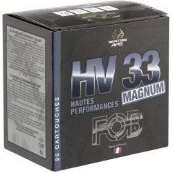 Cartouches Fob HV 33 Acier haute performance Magnum Cal. 12 76 HV 33 MAG. Cal.12 76. culot de 22. 33