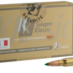 Cartouches à percussion centrale Sologne .308 Win Cal.308 WIN type NOSLER BALLISTIC TIP