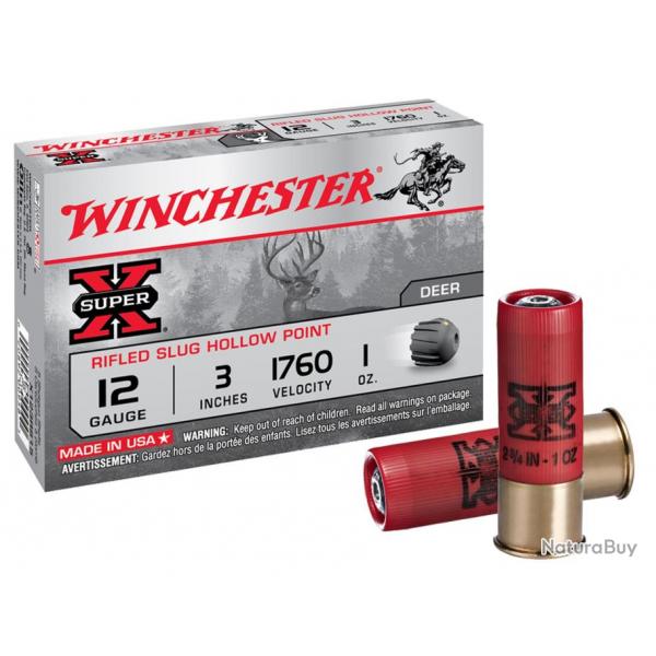 Cartouche Winchester SUPER-X - Cal 12/76 CART,SLUG,SUPER-X,RIFLED,12-76