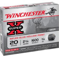 Cartouches Winchester SUPER-X - Cal 20/70 CART,SLUG,SUPER-X,RIFLED,20-70,21g,5/250.......new 2021