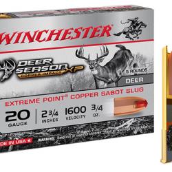 Cartouches Winchester DEER SEASON sans plomb - Cal 20/70 Deer Season Sans Plomb