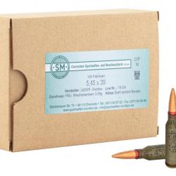 Munitions Sportwaffen 5.45X39 mm - 52 gr Munitions SM 5.45X39 X100