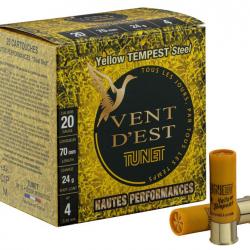 Cartouches TUNET Yellow TEMPEST 24g acier 20/70 Yellow Tempest n°4