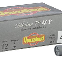 Cartouches Vouzelaud Acier 70 ACP Hautes Performances Cal. 12 70 12 70 acier