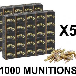 PACK 1000 Munitions ATS X-Force calibre 5.56x45 mm FMJ 55 gr !B! 50X BOITES DE 20 ATS 5X56 FMJ 55 GR