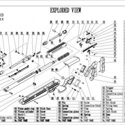 Pièces détachées pour carabine à air QUANTICO COMPLETE REAR SIGHT AND SCREW N°10 TO N°17