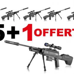 6 Carabines à air comprimé Black Ops sniper dont 1 offerte PACK DE 6 CARABINES BLACK OPS