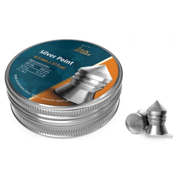 Plombs Silver Point H&N SPORT 4,5 mm / 5,5 mm 4,5 mm - Bote de 400