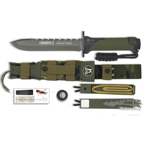 Couteau K25 Thunder II camo vert