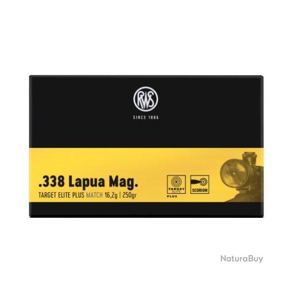 BALLE RWS CAL.338 LAPUA MAGNUM TARGET ELITE PLUS MATCH 16.2G 250GR PAR 60