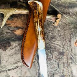 couteau de chasse artisanal / acier 80crv2