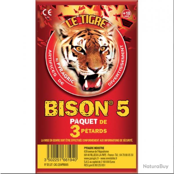 1 PAQUET DE 3 PETARD LE TIGRE BISON N5