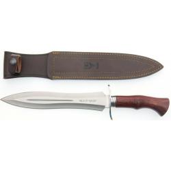 Muela Agarre Couteau de chasse - manche en bois de corail pressé, lame 24,5 cm