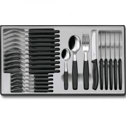 Victorinox 6.7833.24 Couverts à table av. couteau tomates 24 Pcs,noir