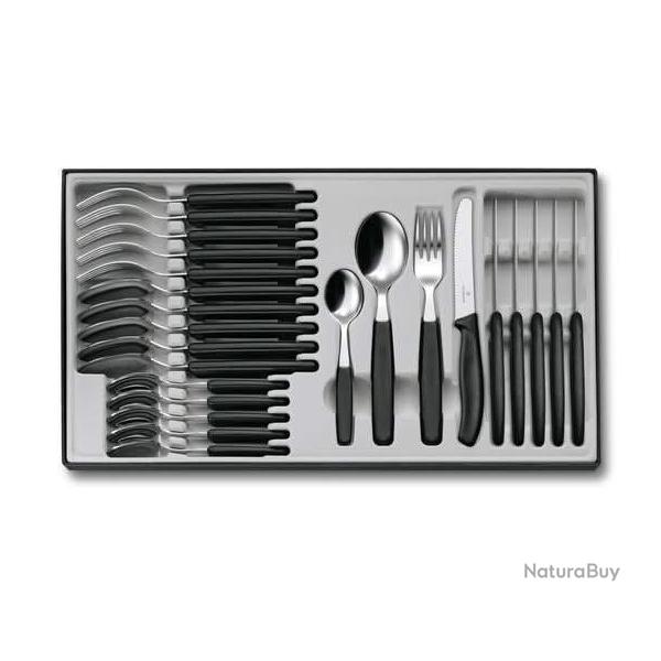 Victorinox 6.7833.24 Couverts  table av. couteau tomates 24 Pcs,noir