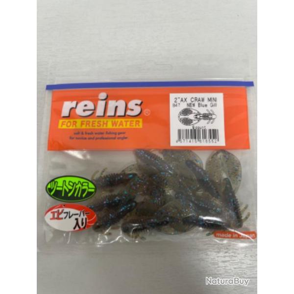 !! LEURRE REINS 2' AX CRAW MINI COL NEW BLUE GILL